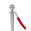 Border welurowy czerwony - klamra chrome