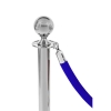 Border welurowy niebieski - klamra chrome